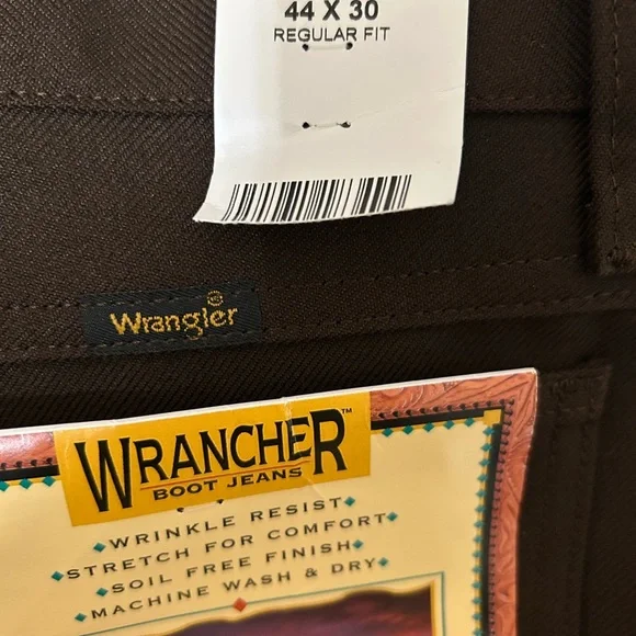Wrangler Wrancher Dark Brown Boot Jeans 44 x 30 - Picture 5 of 7